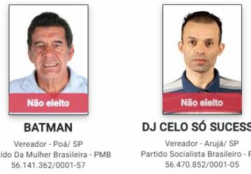 'Batman', 'Piupiu', 'Estilo raro' e 'Beiçola': veja nomes curiosos usados nas urnas por candidatos a vereador no Alto Tietê