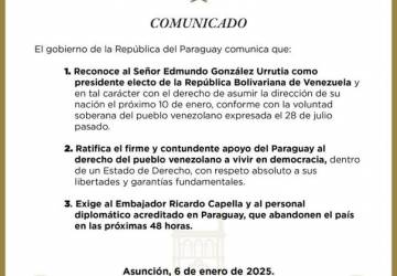 PARAGUAI NÃO ACEITA MADURO E EXPULSA DIPLOMATAS VENEZUELANOS..