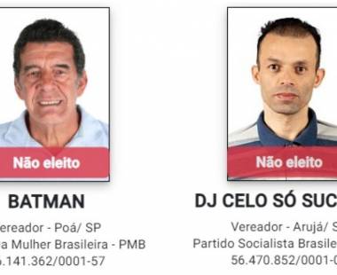 'Batman', 'Piupiu', 'Estilo raro' e 'Beiçola': veja nomes curiosos usados nas urnas por candidatos a vereador no Alto Tietê