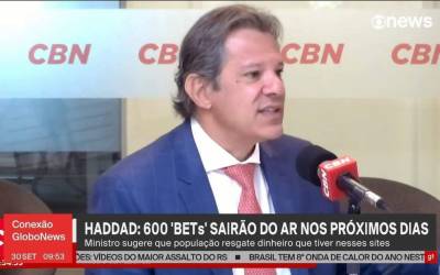 Apostadores terão 10 dias para sacar valores de bets irregulares que forem proibidas, diz Haddad