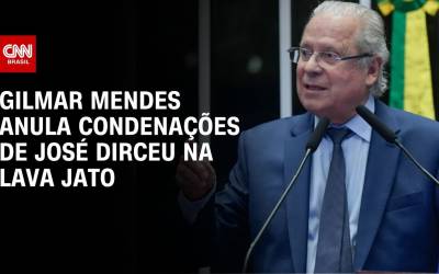 Gilmar Mendes anula condenações de Dirceu na Lava Jato