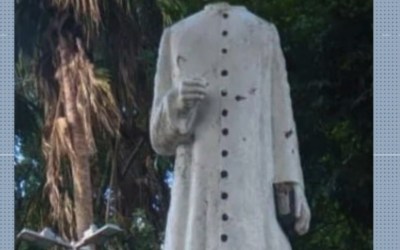 Identificado suspeito de vandalizar estátua de Padre Cícero em Suzano