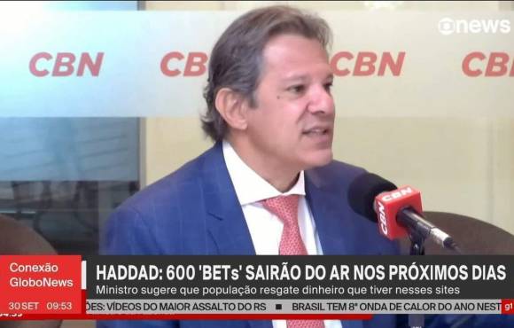 Apostadores terão 10 dias para sacar valores de bets irregulares que forem proibidas, diz Haddad