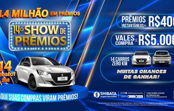 Shibata lança 14ª edição do Show de Prêmios